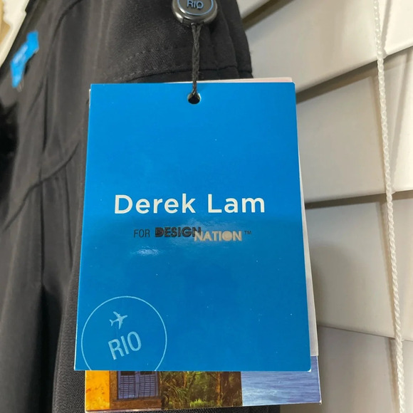 Derek Lam Design Nation Pants  Black Pleated Dress Cropped Career Sz 12 - Picture 5 of 9